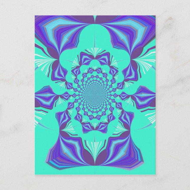 Postal Azul preciado (Anverso)