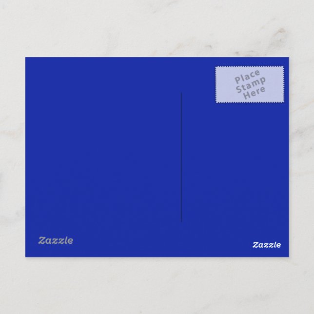 Postal azul real (Reverso)