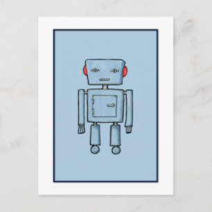 Postal azul Toy Robot