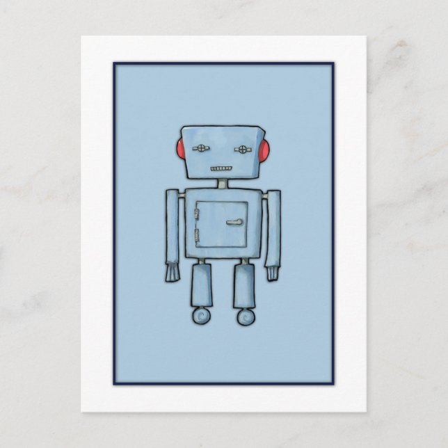 Postal azul Toy Robot (Anverso)