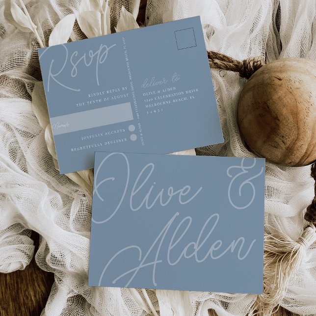 Postal Azul turbio | Script Watermark RSVP (Subido por el creador)