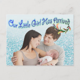 Postal azul turquesa