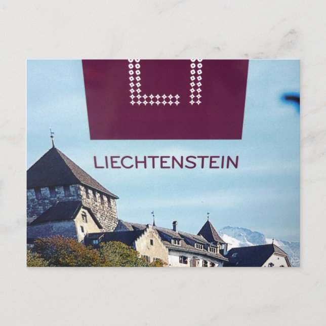 Postal azul vaduz (Anverso)