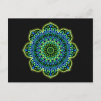 azul verde Mandala | negro