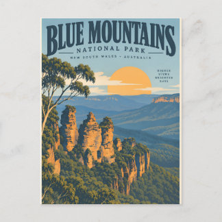Postal Azul Vintage Blue Mountains Australia