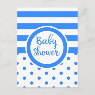 Postal azul vintage de Baby Shower