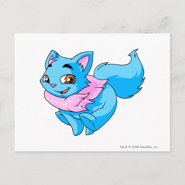 Postal Azul Wocky (Anverso)