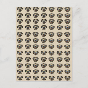 Postal azulejo de pug bg