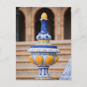 Postal Azulejo Glazed Finial