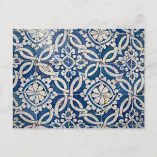Postal Azulejo portugués vintage