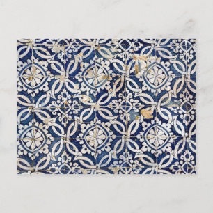 Postal Azulejo portugués vintage