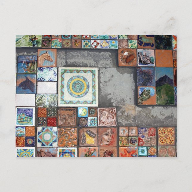 Postal azulejos cinque terre (Anverso)
