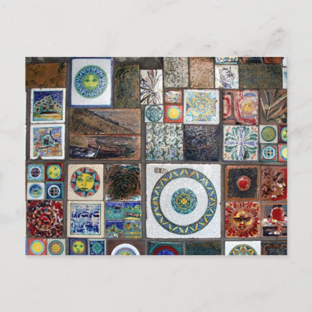 Postal azulejos de cinque terre (Anverso)