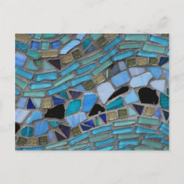 Postal Azulejos Mosaico de Azul y Verde