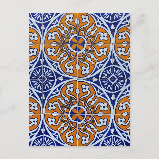 Postal Azulejos, mosaicos portugueses (Anverso)
