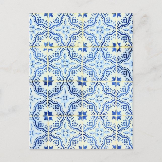 Postal Azulejos, mosaicos portugueses (Anverso)
