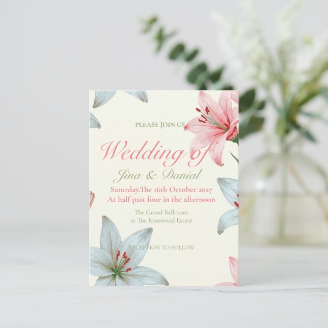 Postal Azure Bloom V03 (Anverso de pie)