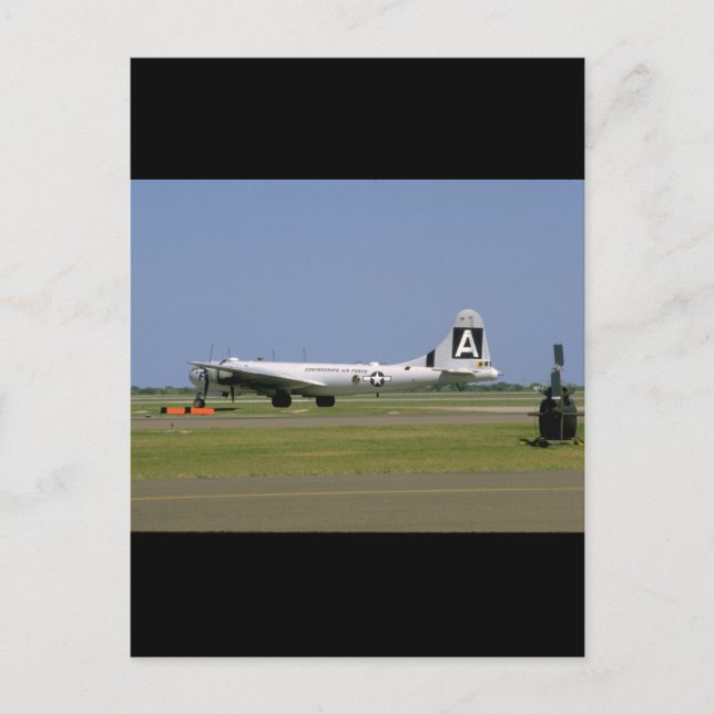 Postal B29 En Runway. (plano;b29_Planes de la Segunda Gue (Anverso)