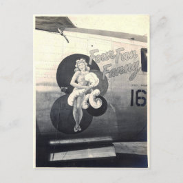 Postal B-24 Nose Art "Four Fan Fanny"