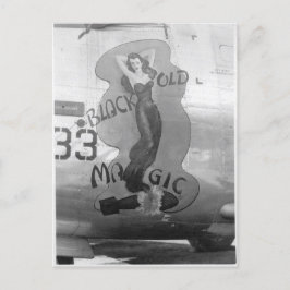 Postal B-24 Nose Art "Old Black Magic"