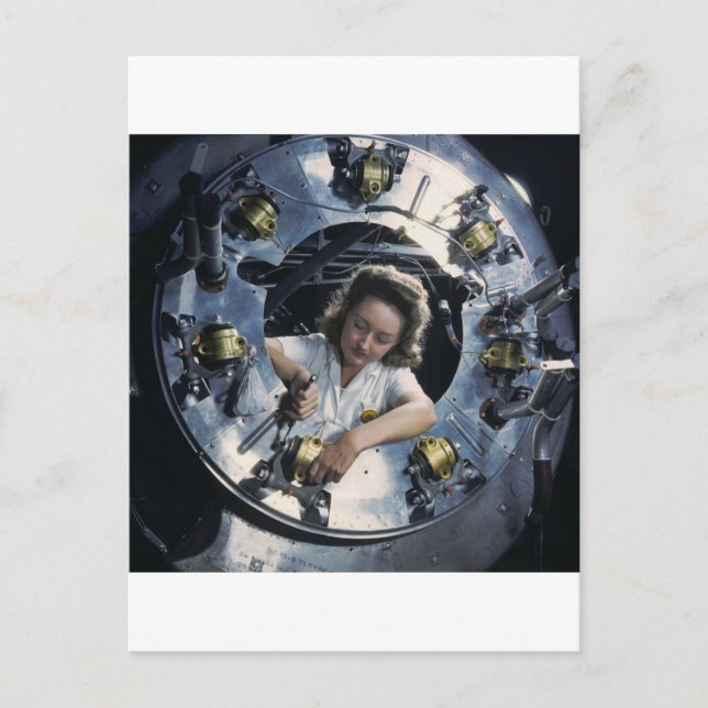 Postal B-25 Bomber Engine Lady, 1942 (Anverso)