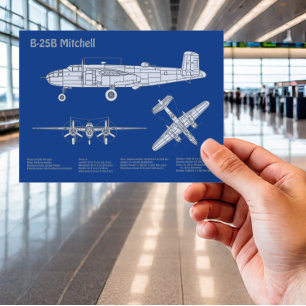 Postal B-25B Mitchell Doolittle - Airplane Blueprint AD