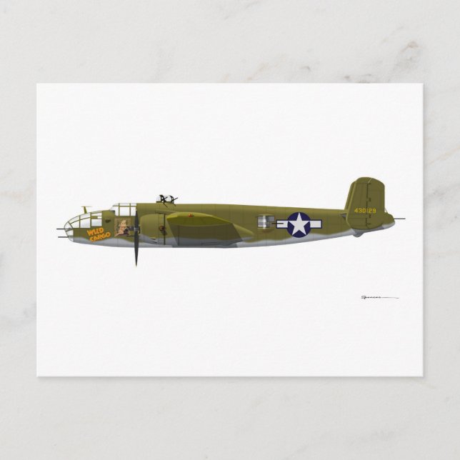 Postal B-25J Mitchell norteamericano (Anverso)