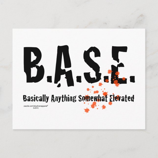 Postal B.A.S.E. Saltando Skydiver (Anverso)