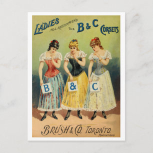 Postal "B & C Corsets Publicidad"