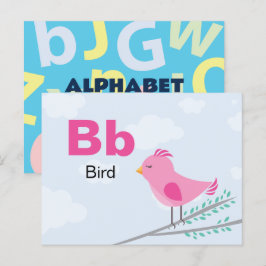 Postal B es para Bird - Alphabet Flash Card