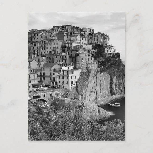 Postal B&W Cinque Terre (Anverso)