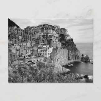 Postal B&W Cinque Terre