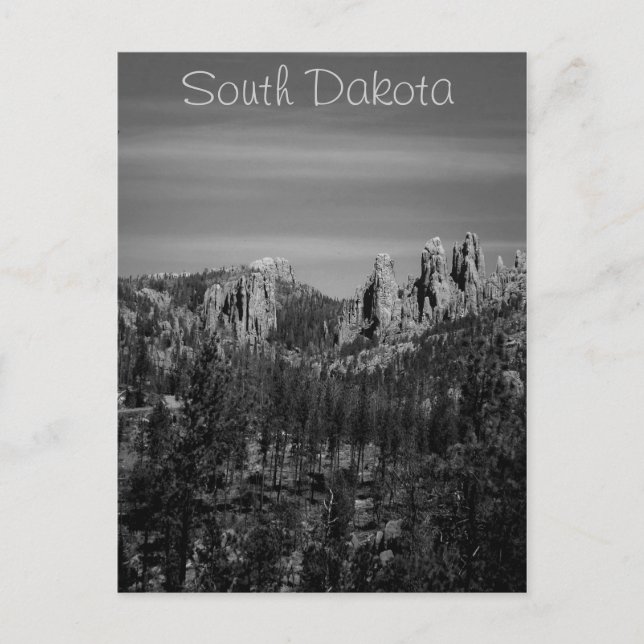 Postal B/W de Dakota del Sur (Anverso)