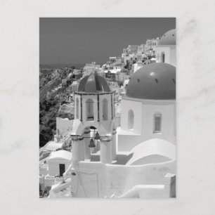 Postal B&W Santorini 2