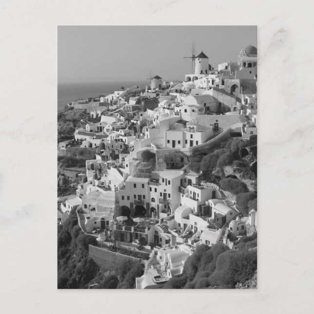 Postal B&W Santorini 5 (Anverso)