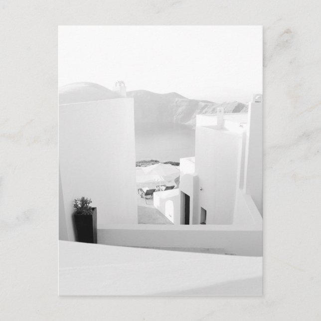 Postal B&W Santorini 7 (Anverso)