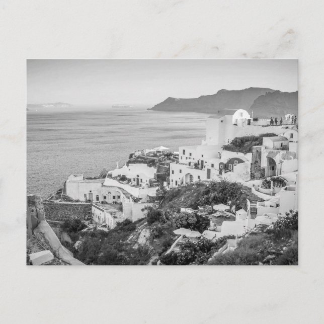 Postal B&W Santorini 8 (Anverso)