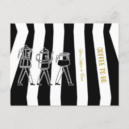 Postal B & W Tres Cafeteros Cafeteros Tirados Café