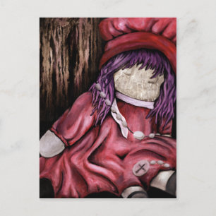 Postal babtizado. muñeca de bebé.