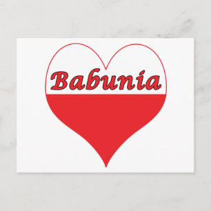 Postal Babunia Corazón Polaco