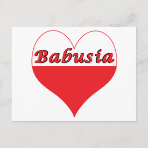 Postal Babusia Corazón polaco