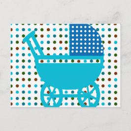 Postal Baby BOY BLUE Carrito Design Hip Gifts