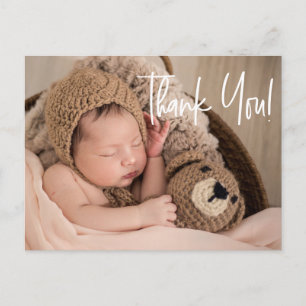 Postal Baby Boy Photo baby ducha gracias Script