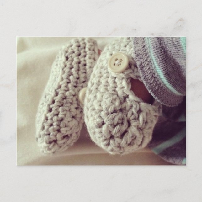 Postal Baby Crochet Booties (Anverso)