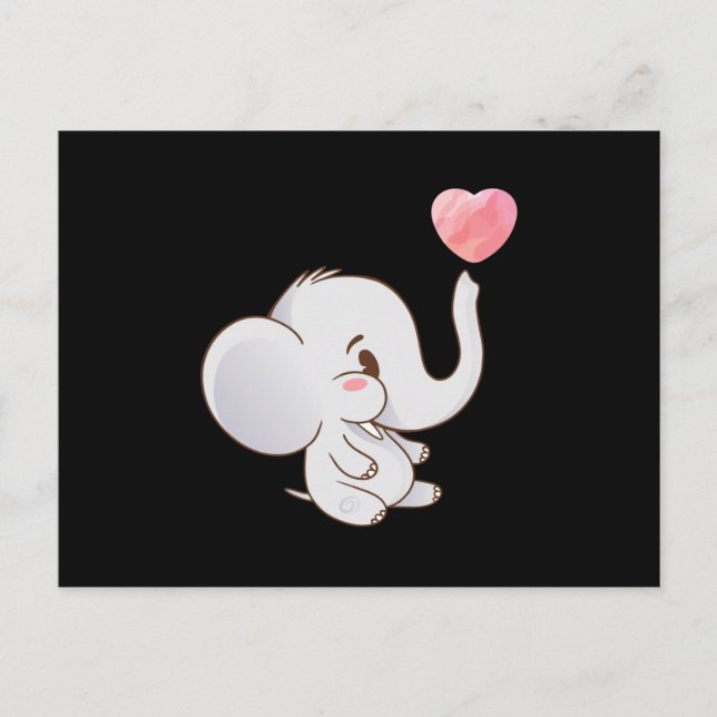 Postal Baby Cute Elephan (Anverso)