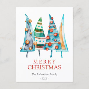 Postal Baby Doodle Pine Christmas Tree Regalos de vacacio