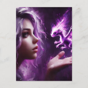 Postal Baby Dragon Purple