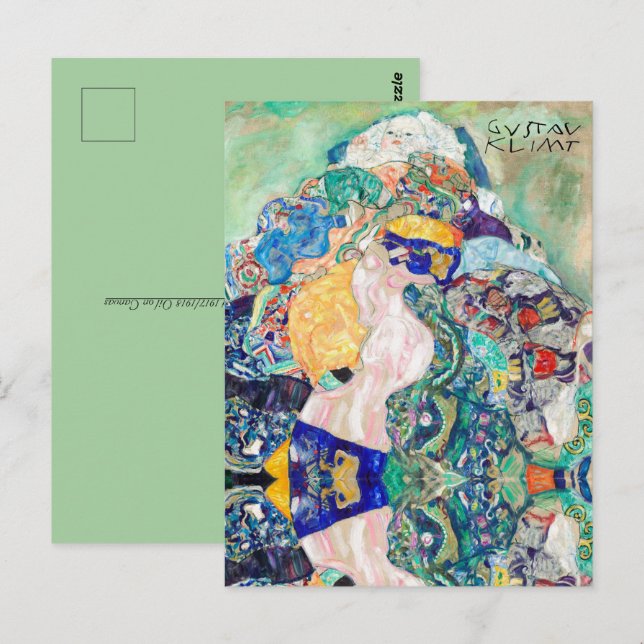 Postal Baby Gustav Klimt Vintage Art (Anverso / Reverso)