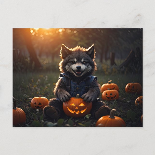 Postal Baby Halloween Werewolf (Anverso)