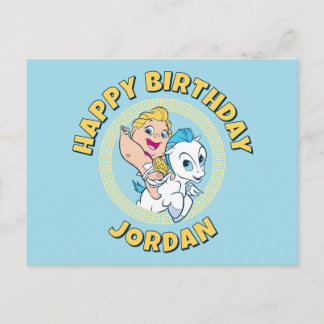 Postal Baby Hercules Riding Pegasus Postcard